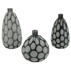 3lü Set Renkli Cam Vazo 19x40cm