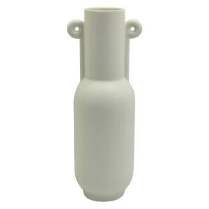 Uzun Kulplu Vazo 14x39cm Kemik