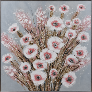 Çiçekler Rölyef Y.Boya Tablo 100x100cm