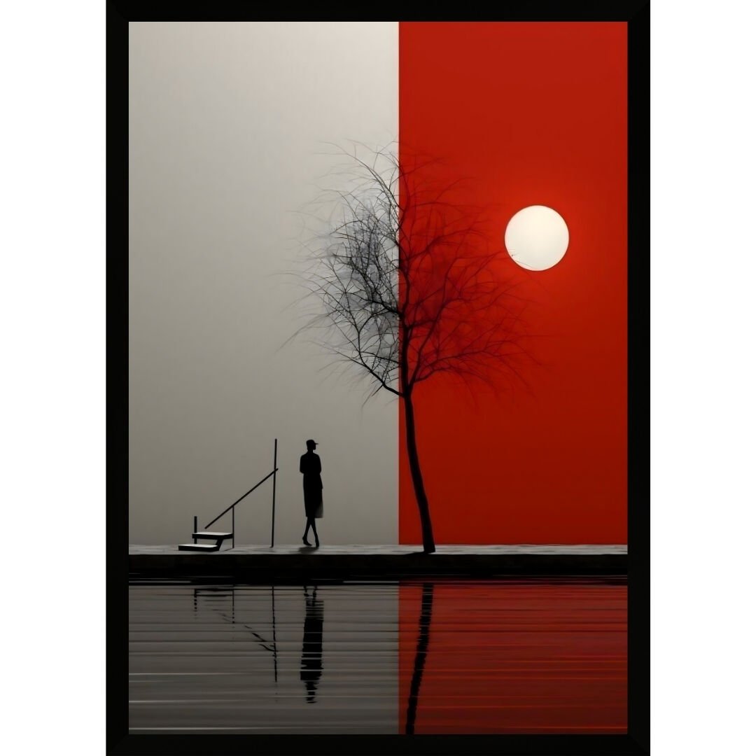 UV Soyut Manzara Tablo 75x105cm