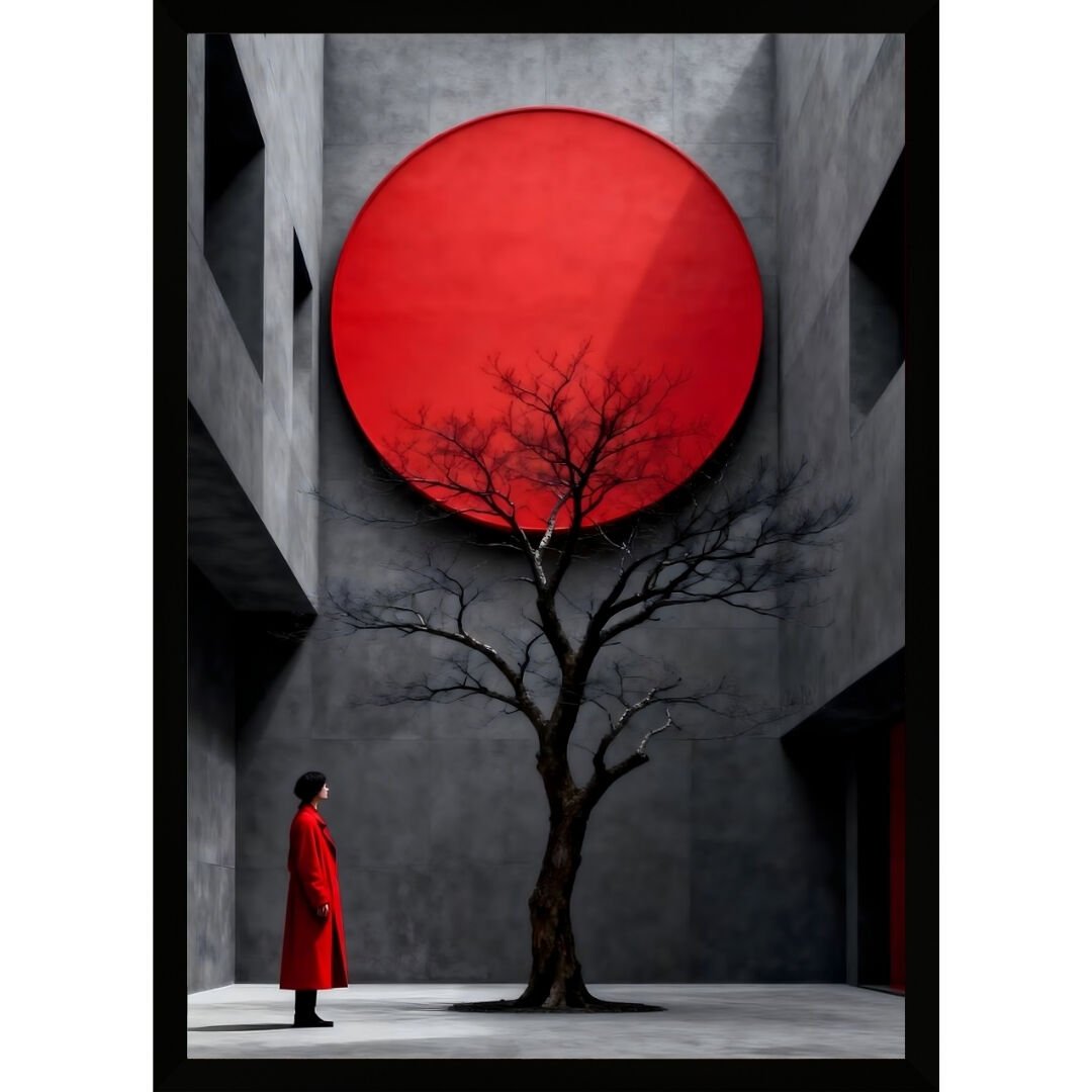 UV Kırmızılı Kadın Tablo 75x105cm