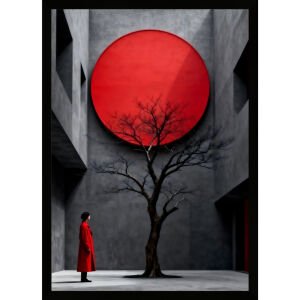 UV Kırmızılı Kadın Tablo 75x105cm
