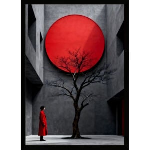 UV Kırmızılı Kadın Tablo 75x105cm