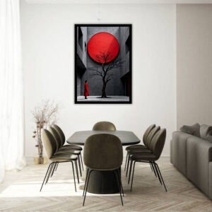 UV Kırmızılı Kadın Tablo 75x105cm