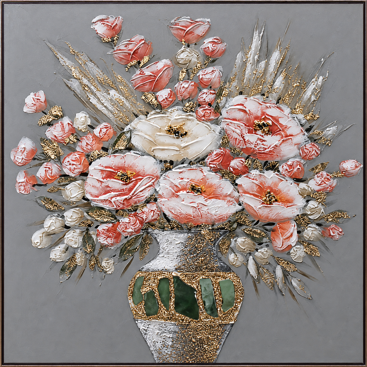 Saksılı Gül Y.Boya Tablo 100x100cm