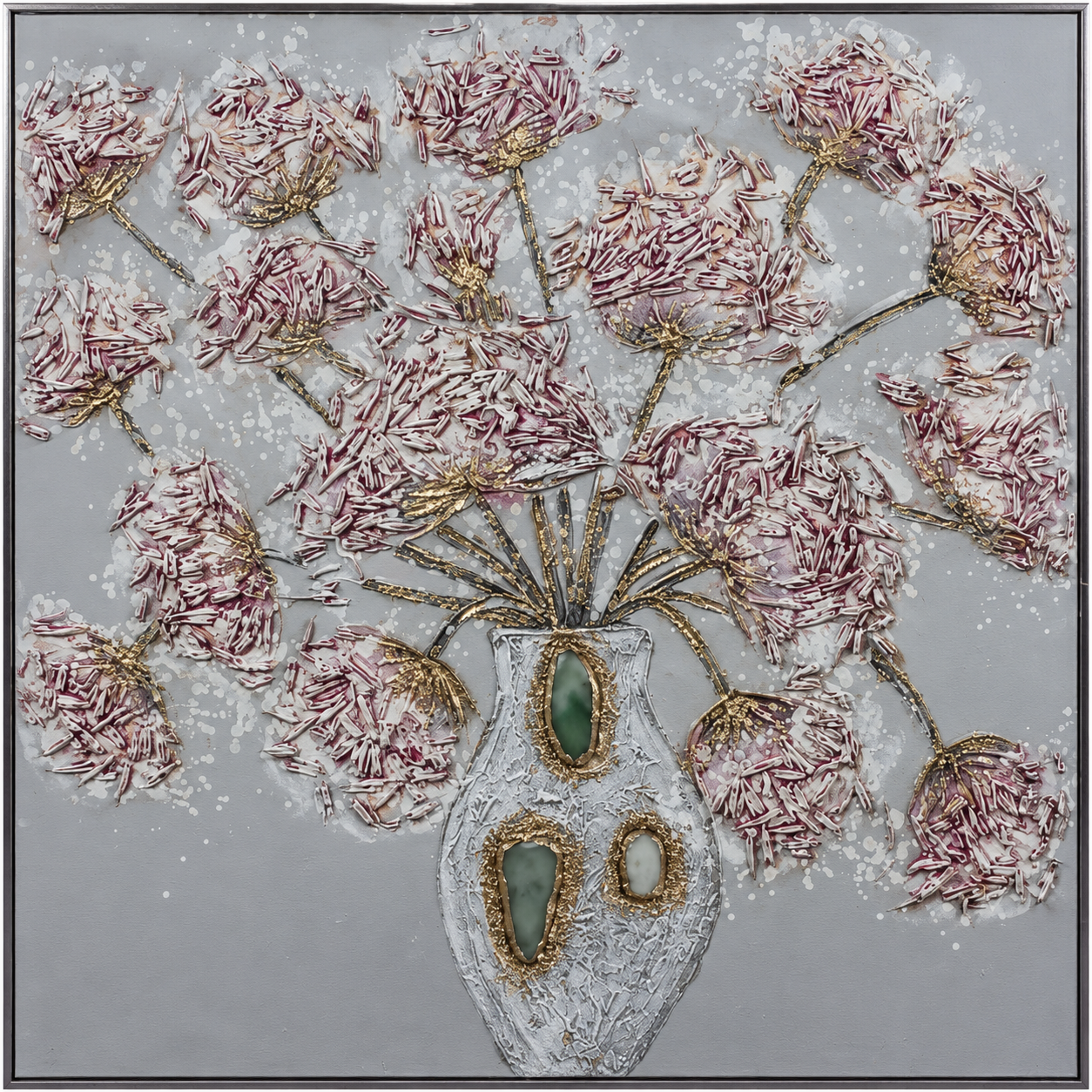 Taş Detaylı Rölyef Tablo 100x100cm