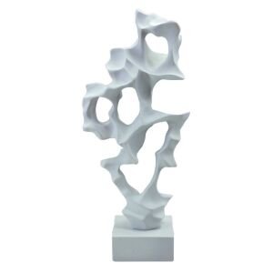 Soyut Obje 20x46cm Beyaz