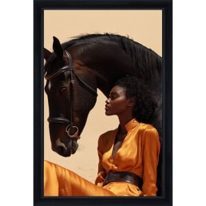 UV At ve Kadın Tablo 105x155cm