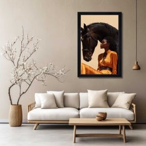 UV At ve Kadın Tablo 105x155cm