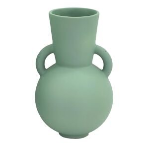 Kulplu Vazo 18x29cm Yeşil