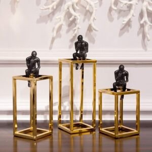 Metal Standlı Düsünen Adam 4| 14x38cm
