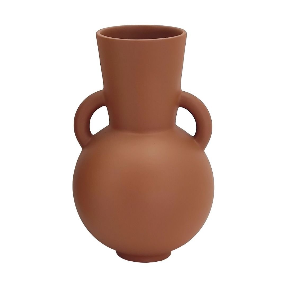 Kulplu Vazo 18x29cm Kiremit