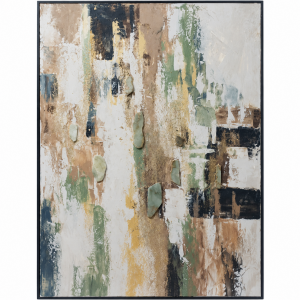 Doğal Taşlı Renkli Rölyef Tablo 90x120cm