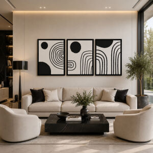 UV 3lü Set Modern Tablo 70x165cm