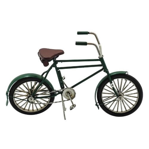 Retro Metal Bisiklet Yeşil 14x22cm