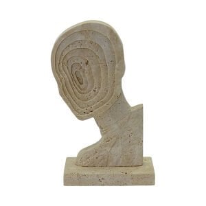 Traverten Soyut Obje 19x33cm (Yüz)