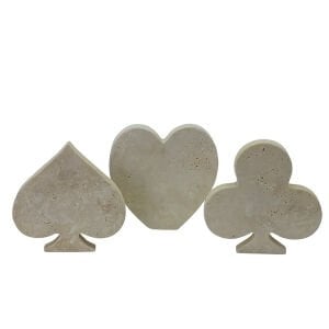 Traverten Kupa|Sinek|Maça 18x18cm