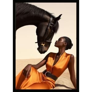 UV At ve Kadın Tablo 75x105cm