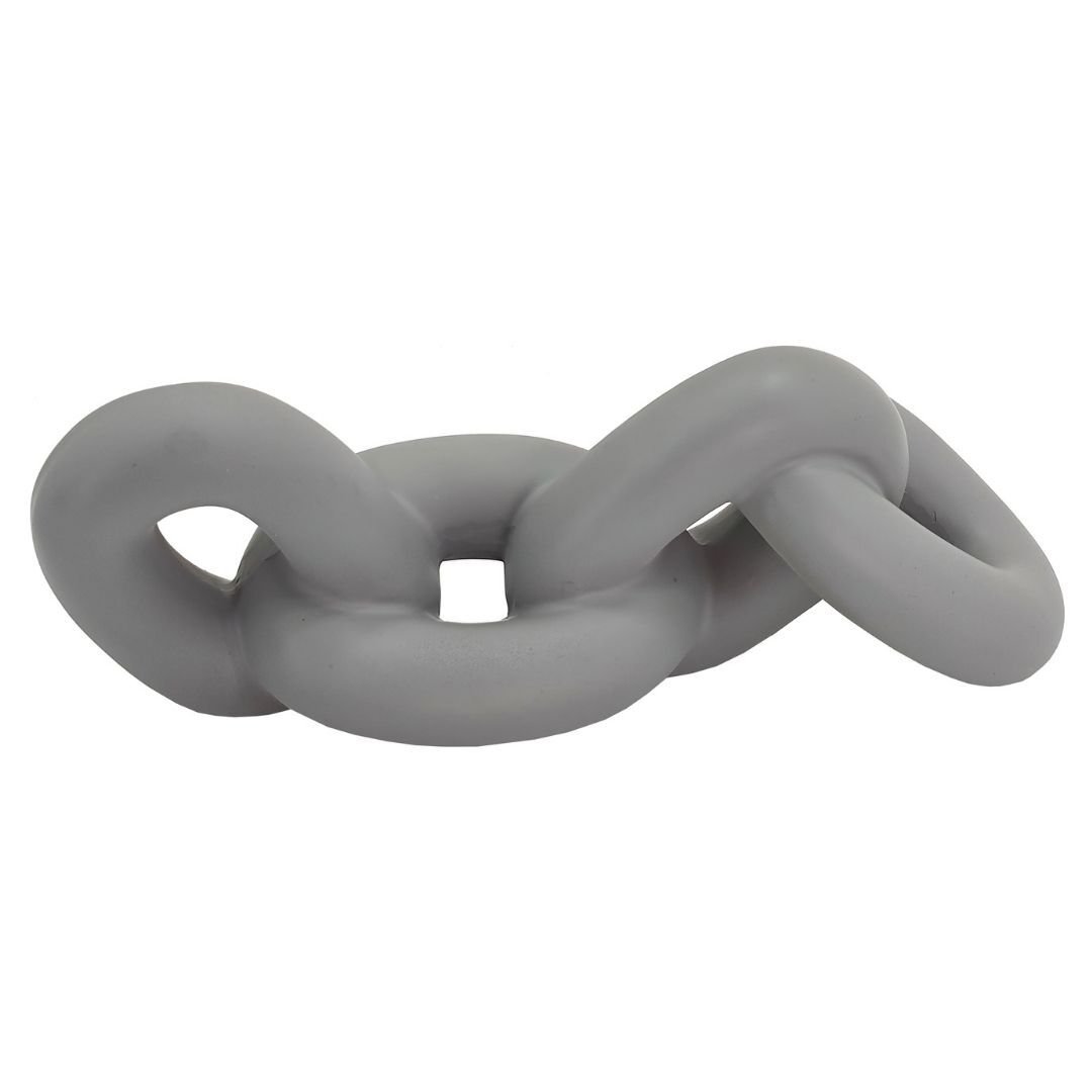 Dekoratif Zincir Obje 10x27cm Gri