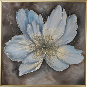 Mavi Çiçek Yağlıboya Tablo 115x115cm