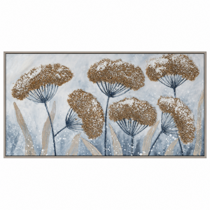 Çiçekli Rölyef Tablo 70x140cm