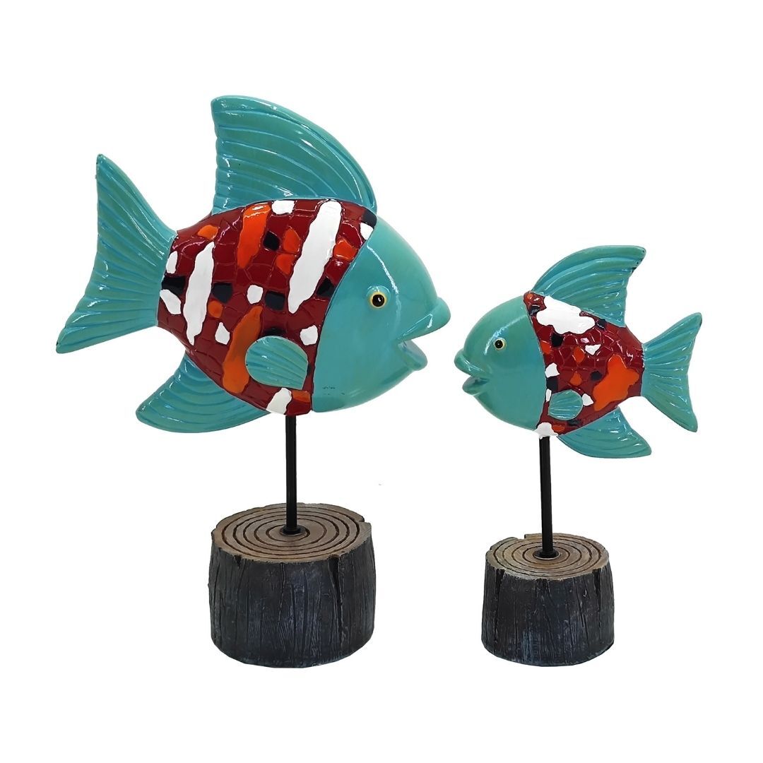 2li Set Balık Obje 19x27cm