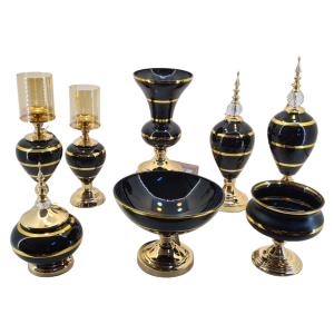 8li Set Arvento Takım Siyah Altın