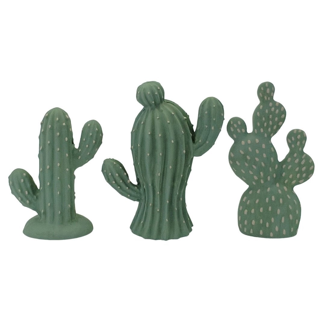 3lü Set Kaktüs Yeşil 16x22cm