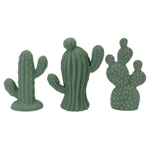 3lü Set Kaktüs Yeşil 16x22cm