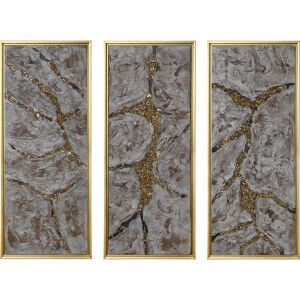 3lü Set Soyut Yağlıboya Tablo 105x132cm