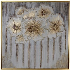 Çiçekler Yağlıboya Tablo 115x115cm