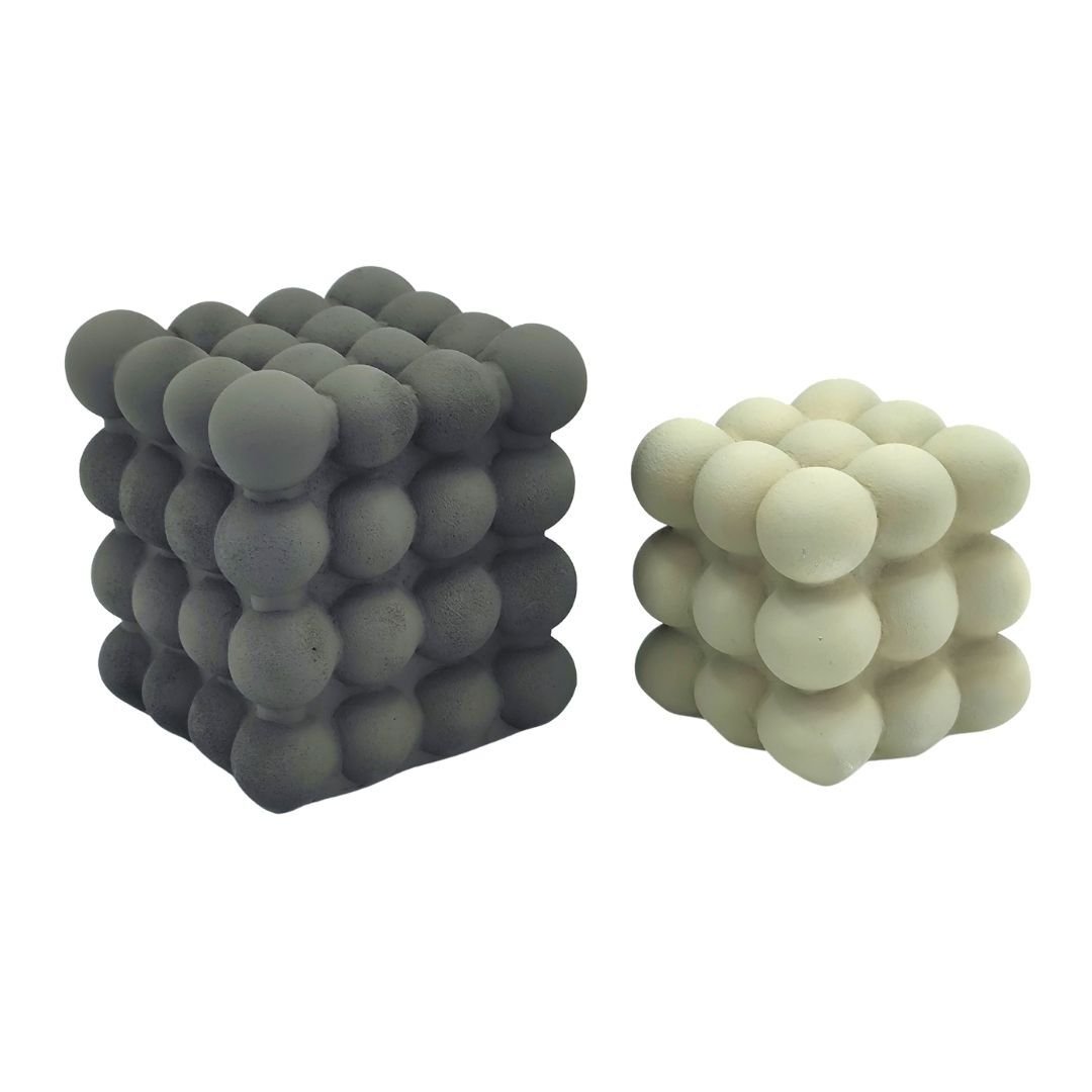 2li Set Toplu Küp 17x17cm Vizon