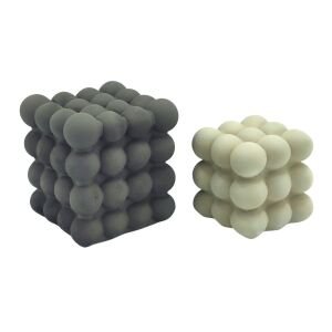 2li Set Toplu Küp 17x17cm Vizon