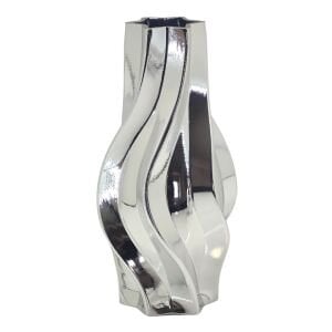 Gümüş Cam Vazo 16x33cm