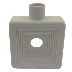 Seramik Kare Vazo Beyaz 20x25cm