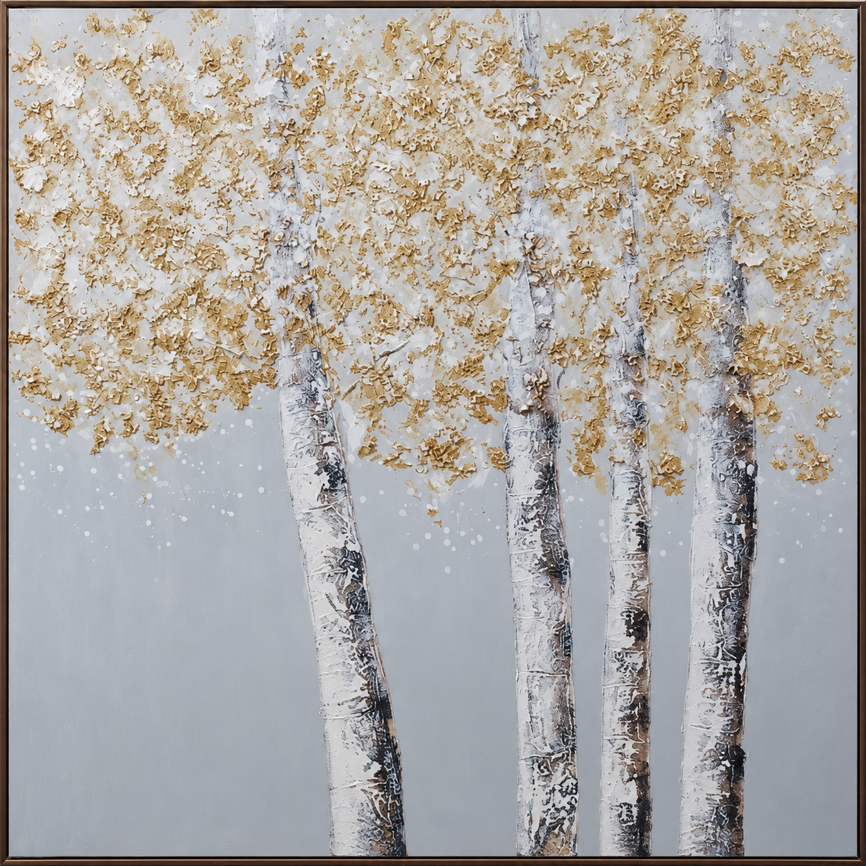 Ağaçlar Rölyef Y.Boya Tablo 100x100cm