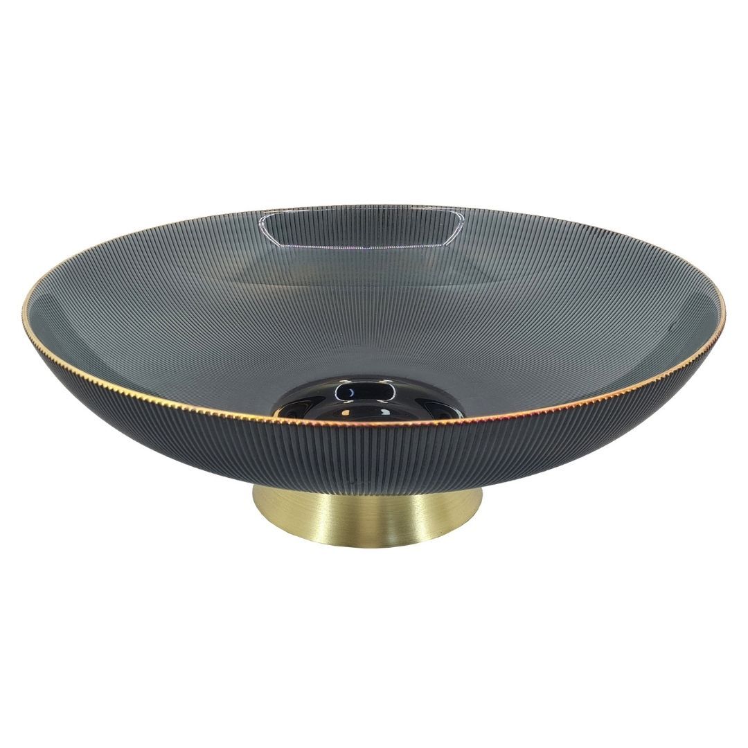 Renkli Cam Dekor Tabak 13x35cm