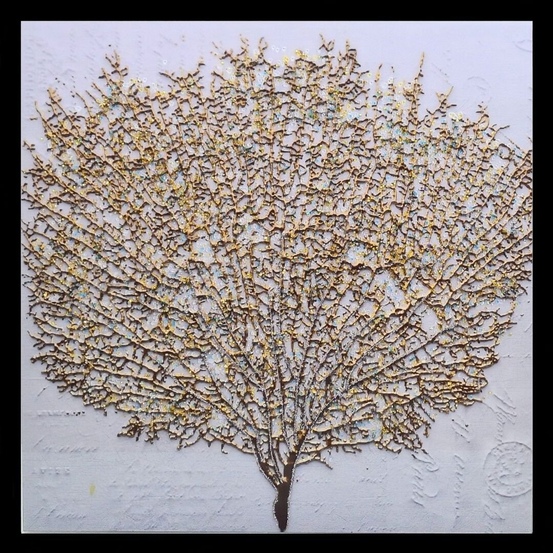 Epoksi Ağaç Tablo 85x85cm