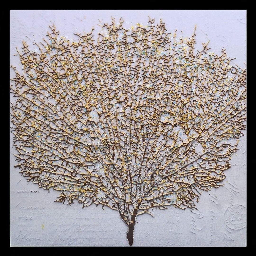 Epoksi Ağaç Tablo 85x85cm