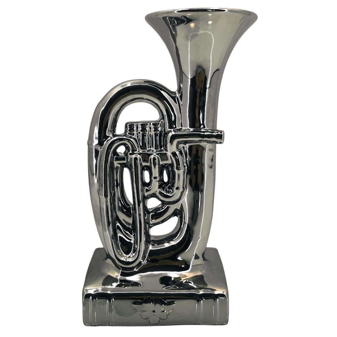 Tiran Trompet Biblo Gümüş 19x31cm