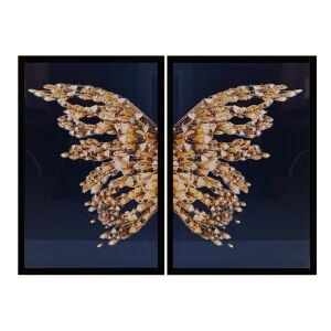 2 li set Epoksi kelebek Tablo 95x130cm