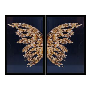 2 li set Epoksi kelebek Tablo 95x130cm
