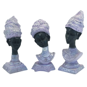 3lü Set Zenci Bayan Biblo 10x28cm