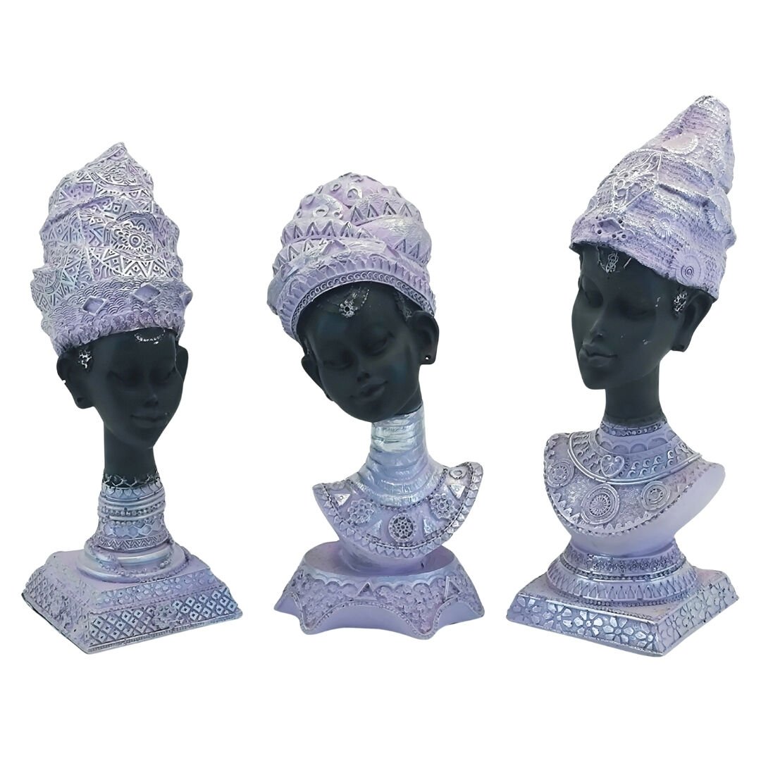 3lü Set Zenci Bayan Biblo 10x28cm