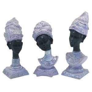 3lü Set Zenci Bayan Biblo 10x28cm