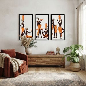 UV 3lü Set Afrika Tablo 115x190cm