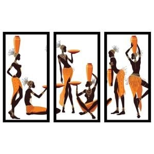 UV 3lü Set Afrika Tablo 115x190cm