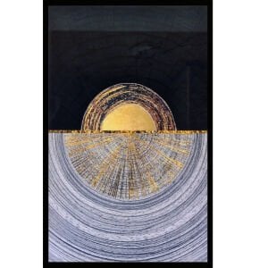 Epoksi Soyut Güneş Tablo 75x115cm