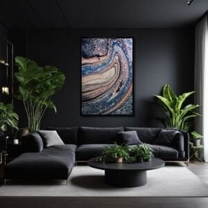 Epoksi Soyut Tablo 85x125cm