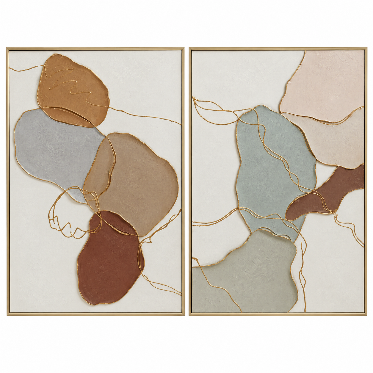 2li Set Pastel Rölyef Tablo 90x120cm